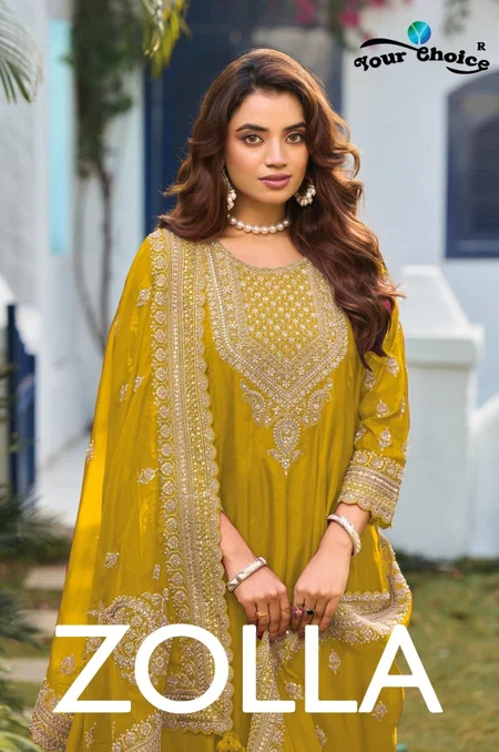 Zolla By Your Choice Heavy Chinon Bulk Designer Readymade Suits Orders In India